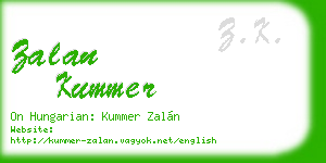 zalan kummer business card