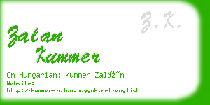 zalan kummer business card